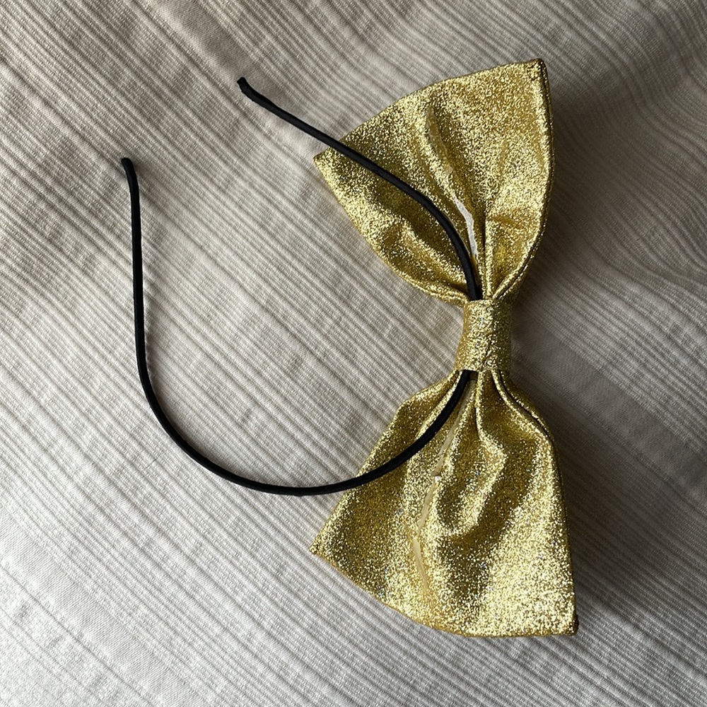 Gold Bow Headband - Picture 4 of 6